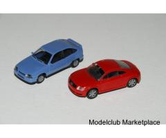 Audi TT (1999) & Opel Kadett (1985), Herpa & Rietze 1/87
