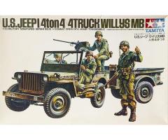 WILLYS JEEP with Figures & Cargo Trailer