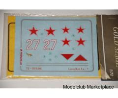 Lavochkin La-7 Red Star - White 27 decal sheet, 1/72 Propagteam