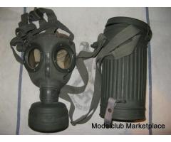 German gas masks and open canister